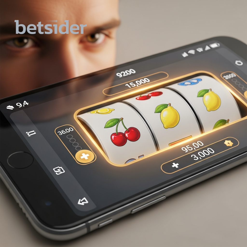 Person playing slots on a smartphone while also looking at a watch.